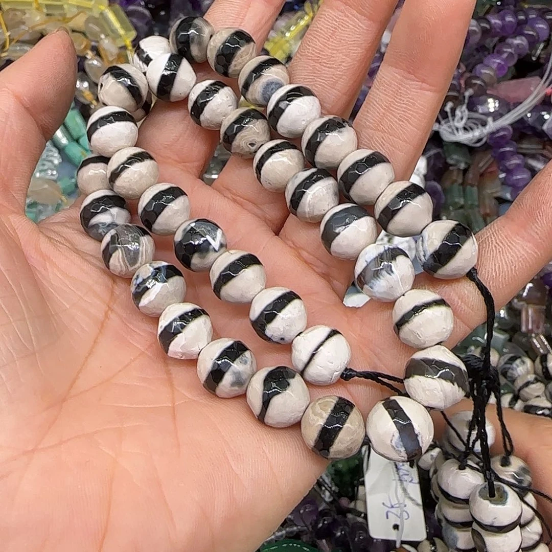 玛瑙/玉髓合金珠宝半成品一线玛瑙10mm一条