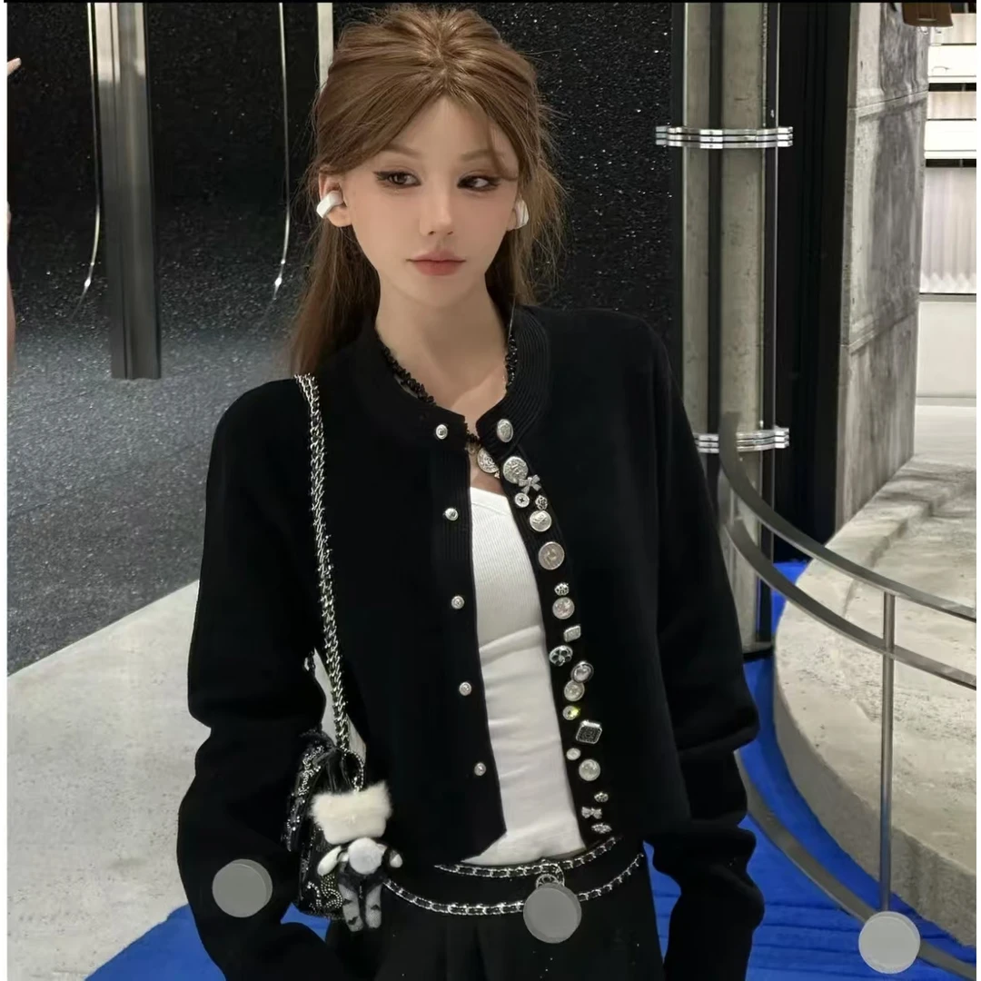 可可不加酱 秋季针织衫气质长袖开衫+秋季针织衫气质长袖开衫套装