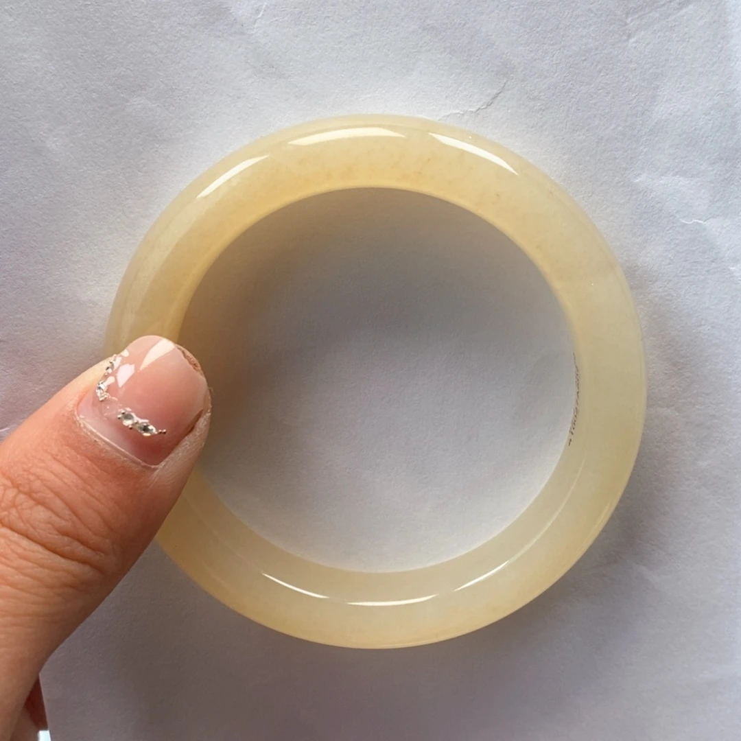 和田玉手镯未镶嵌蜜糖5253