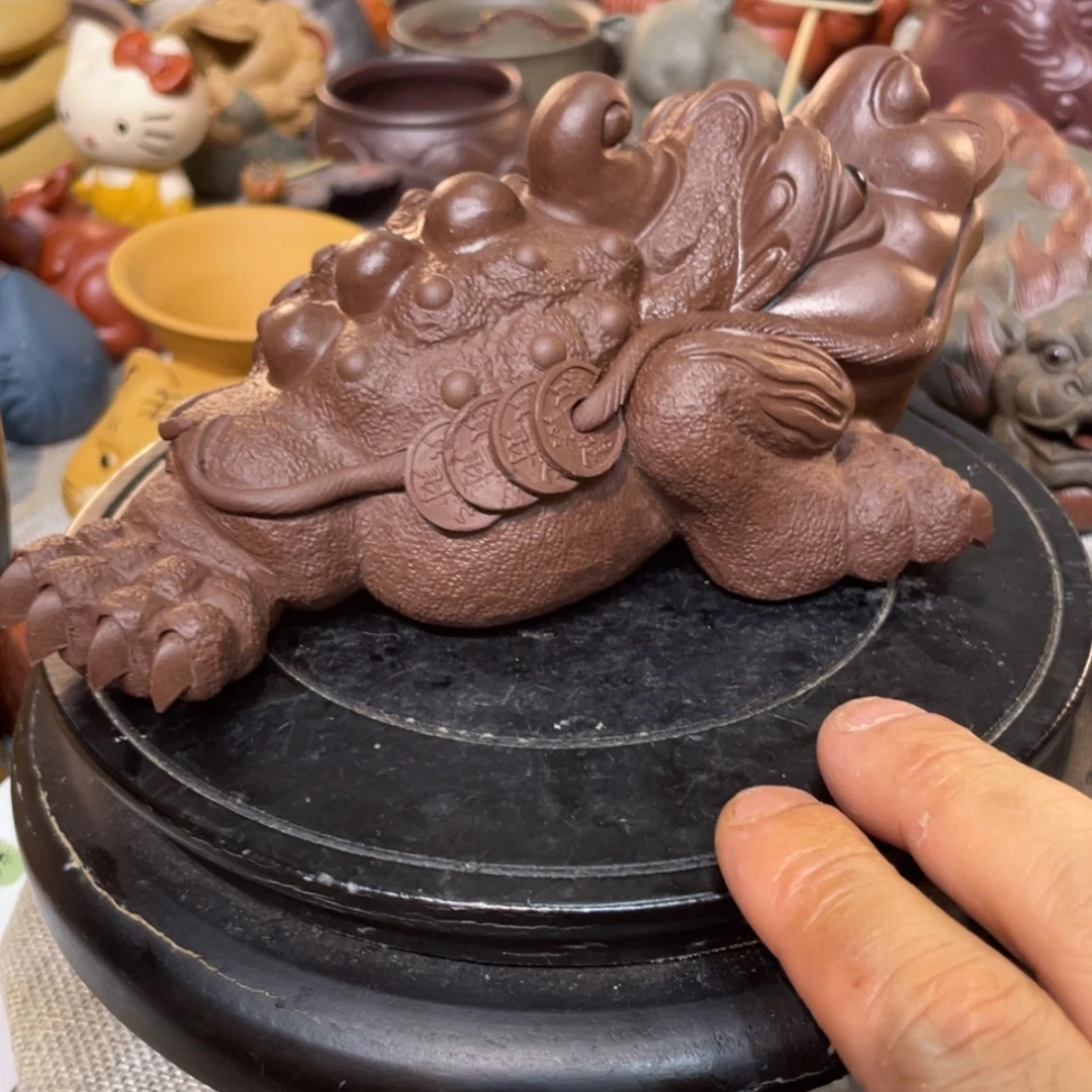 【闪购商品】紫砂茶宠Ｍ****趙紫泥17金蟾