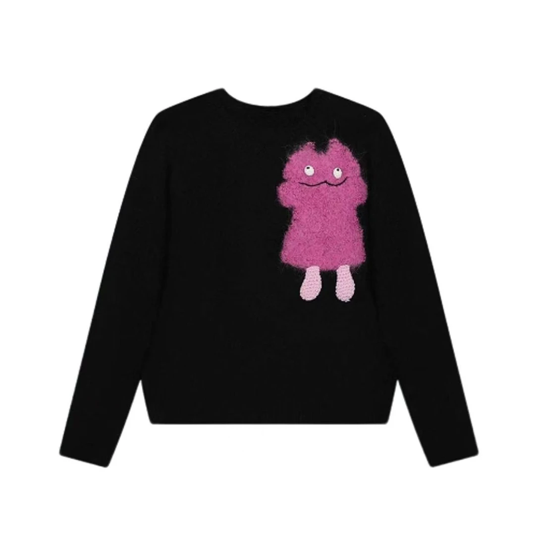 【小小怪】法式慵懒风软糯圆领套头怪兽甜美减龄针织.K50110a