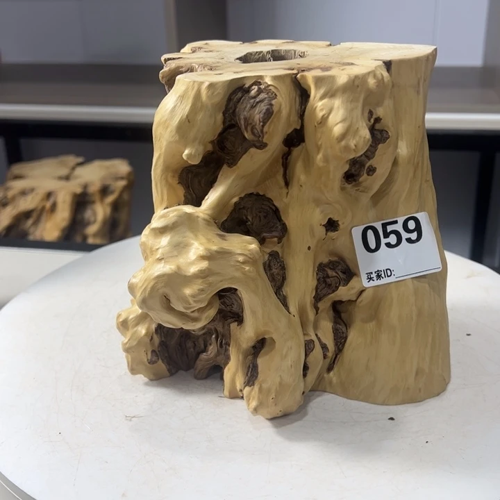 木石榴木榴疤底座摆件