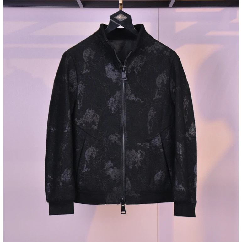 青年秋冬修身立领夹克外套J111