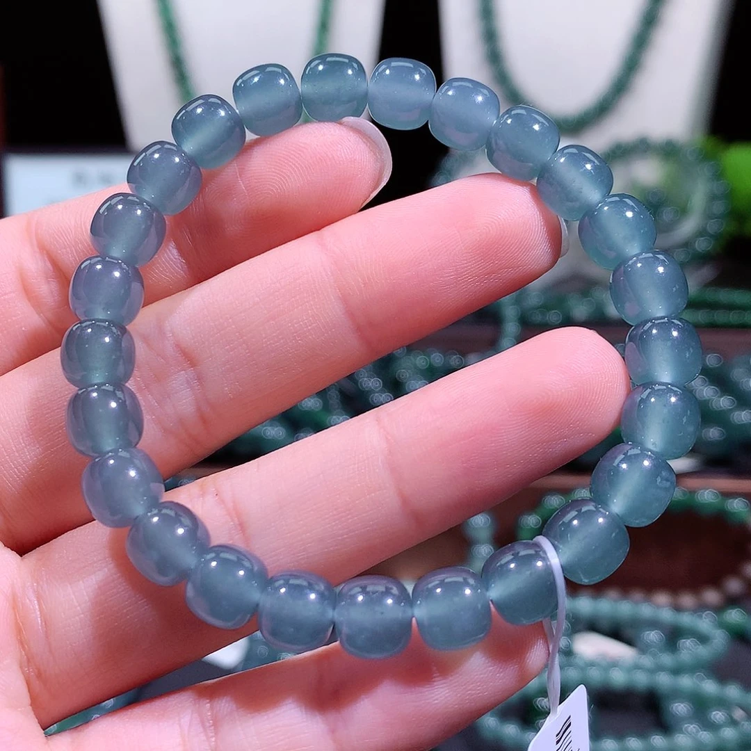 翡翠未镶嵌手链天然a货翡翠手串8