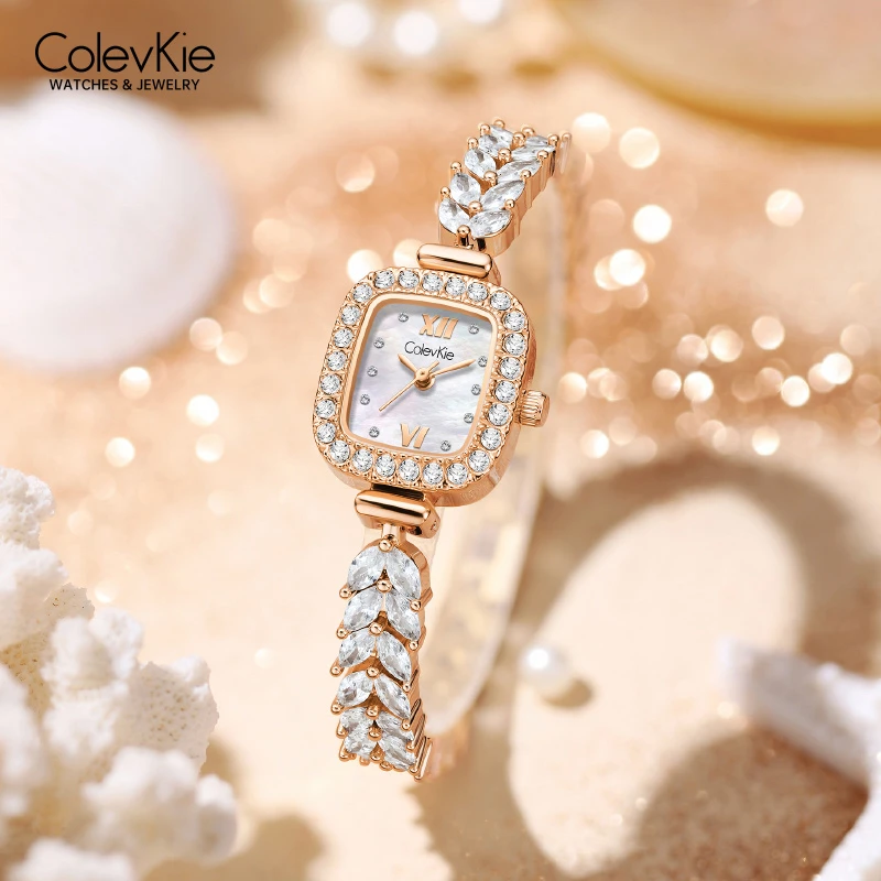 Colevkie【官方正品】小金穗手表女款爆款2025新款镶钻石英女士腕表