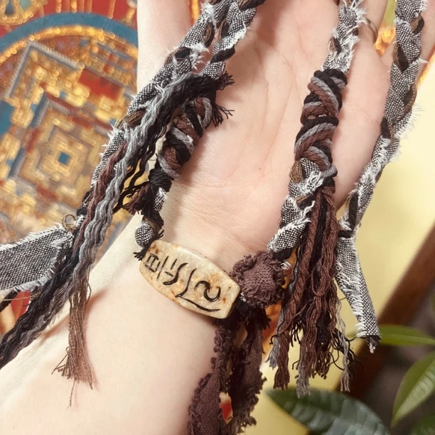 非金属布艺项链 钱多多原创设计复古绳编项链