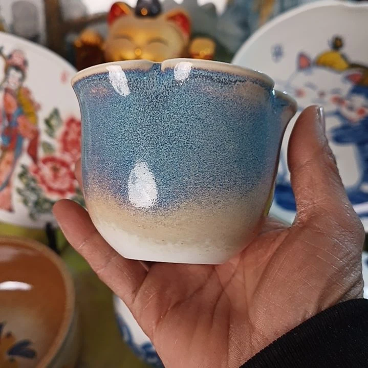 盘景德镇手绘釉下彩手绘画