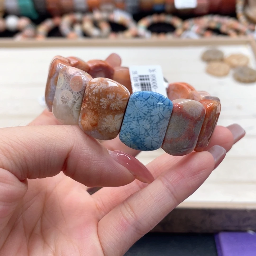 硅化珊瑚（珊瑚玉）手链未镶嵌Έ****肆773