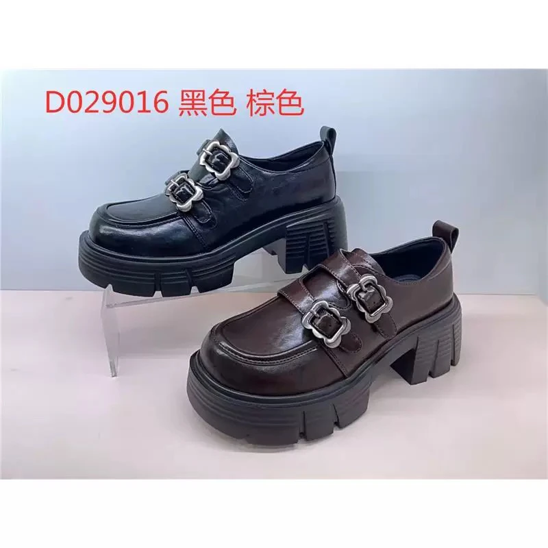 香香莉29016粗跟小皮鞋女2025春新款法式复古英伦风jk乐福单鞋潮