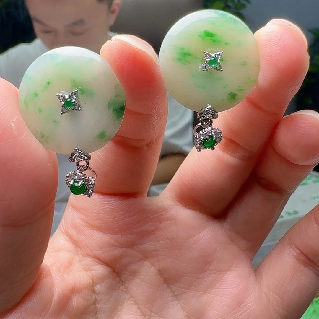 翡翠银S925镶嵌吊坠(不含链)多样性发货其一