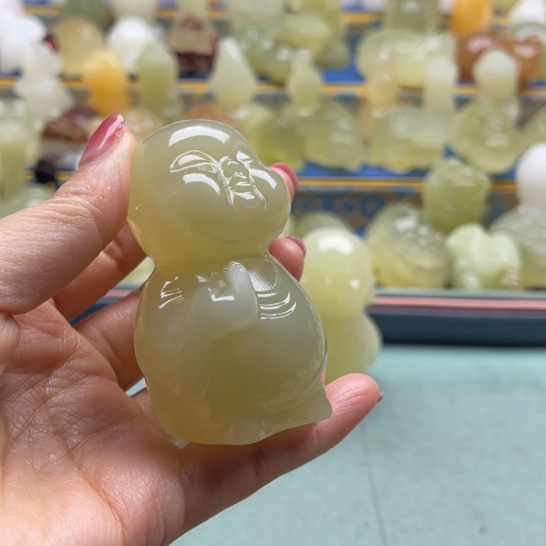 柠***夏天然雕刻桌面小摆件