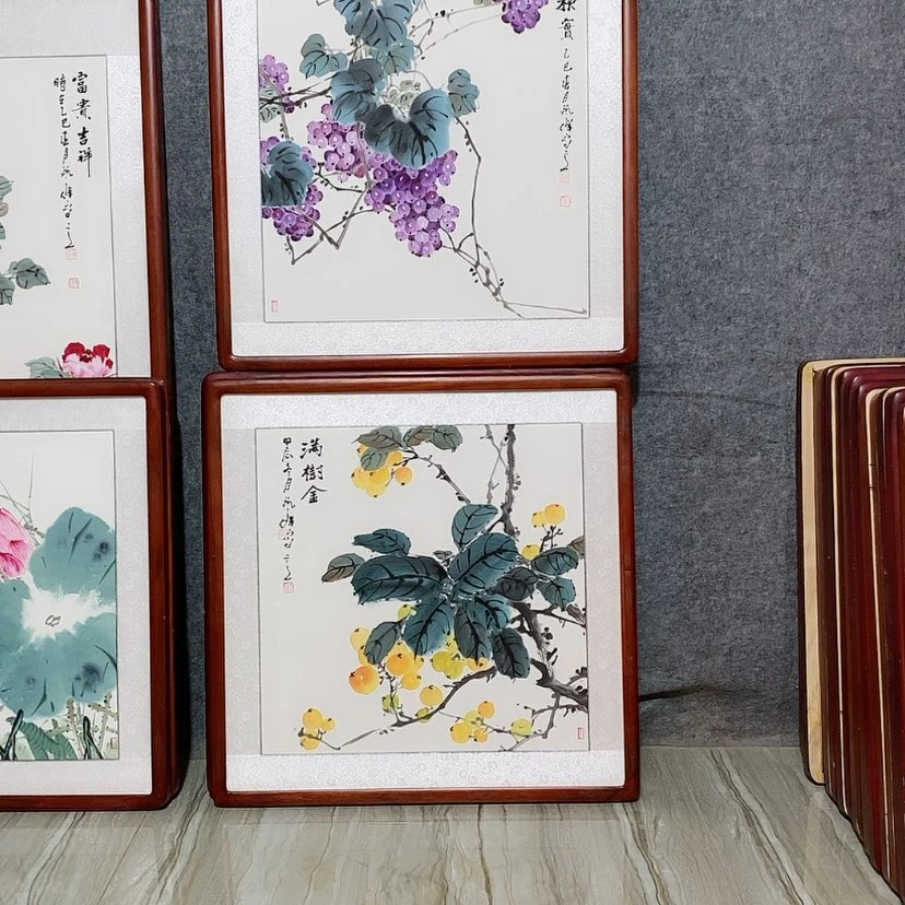 【闪购商品】国画书画作品带框65×65厘米