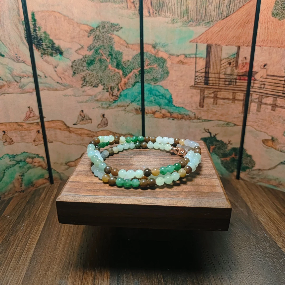 E和田玉多宝圆珠项链1841