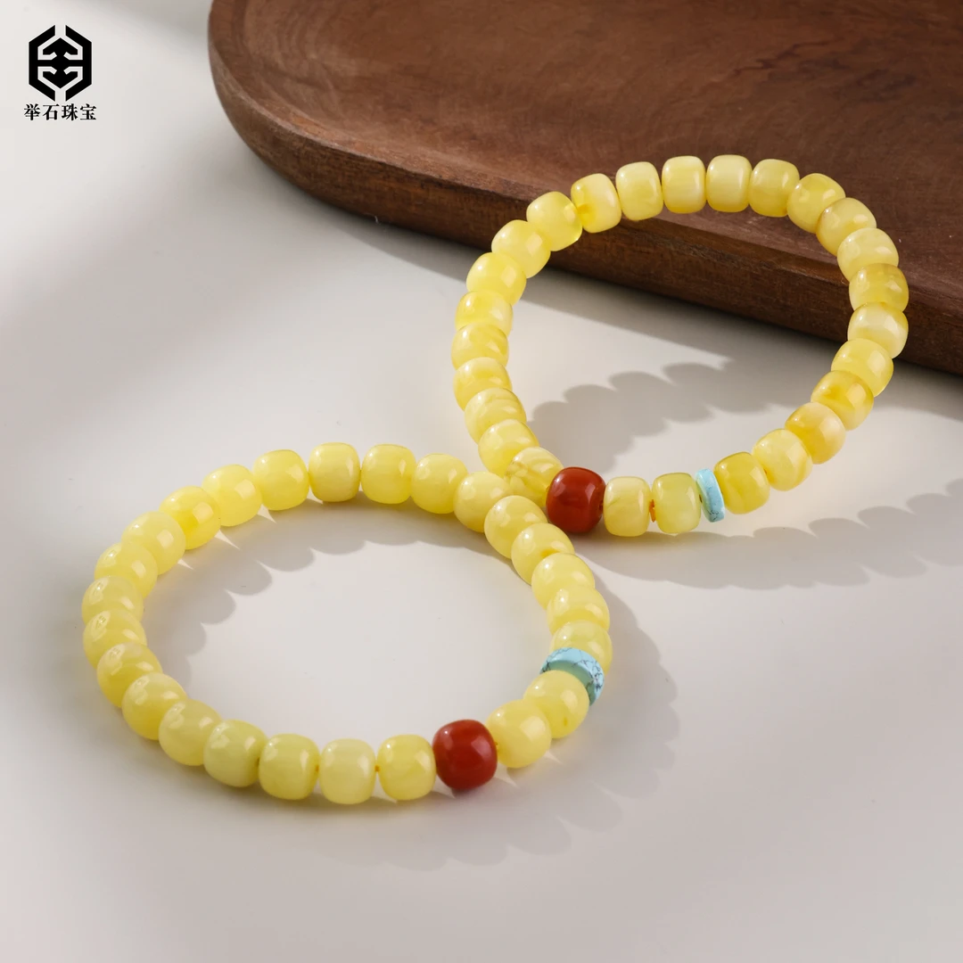 【举石珠宝】T0528-1000-43蜜蜡手串（一件/多样性发/约7mm+）E