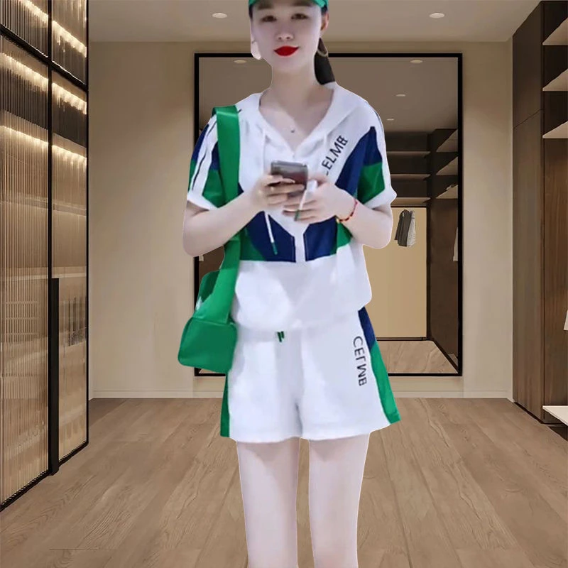 欧货时尚套装2025新款女装宽松休闲两件套小个子夏装搭配一整套潮