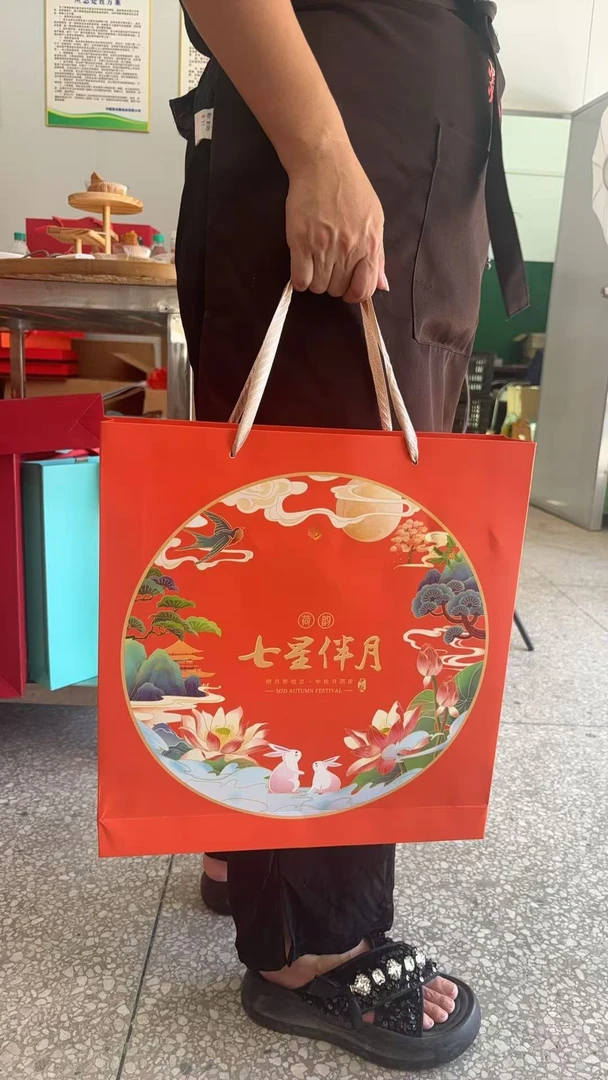 【荷韵七星伴月礼盒装】手工月饼传统皮薄馅足中秋经典糕点零食