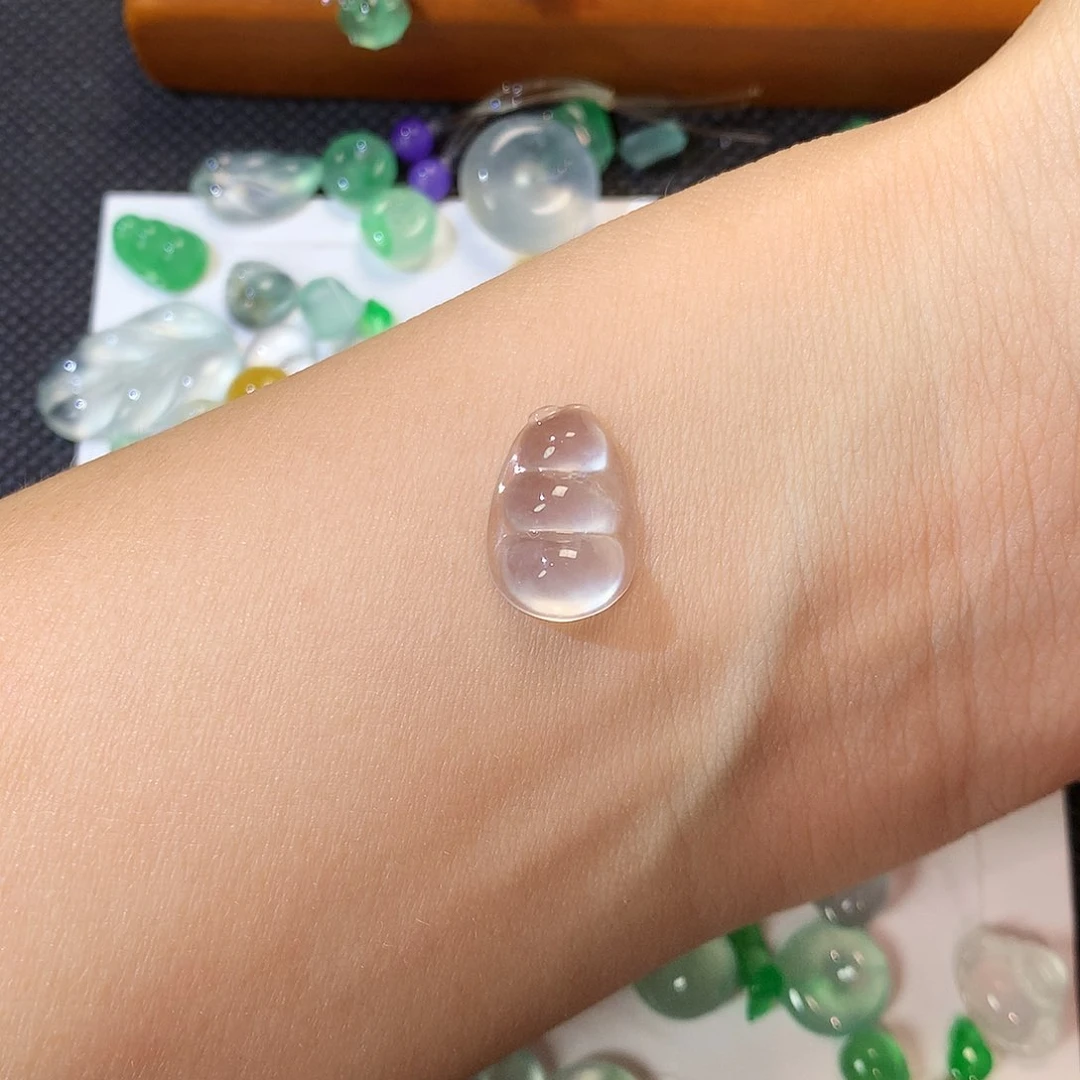 翡翠裸石玻璃胖福豆