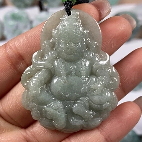 翡翠颈饰未镶嵌黄财神爷福利