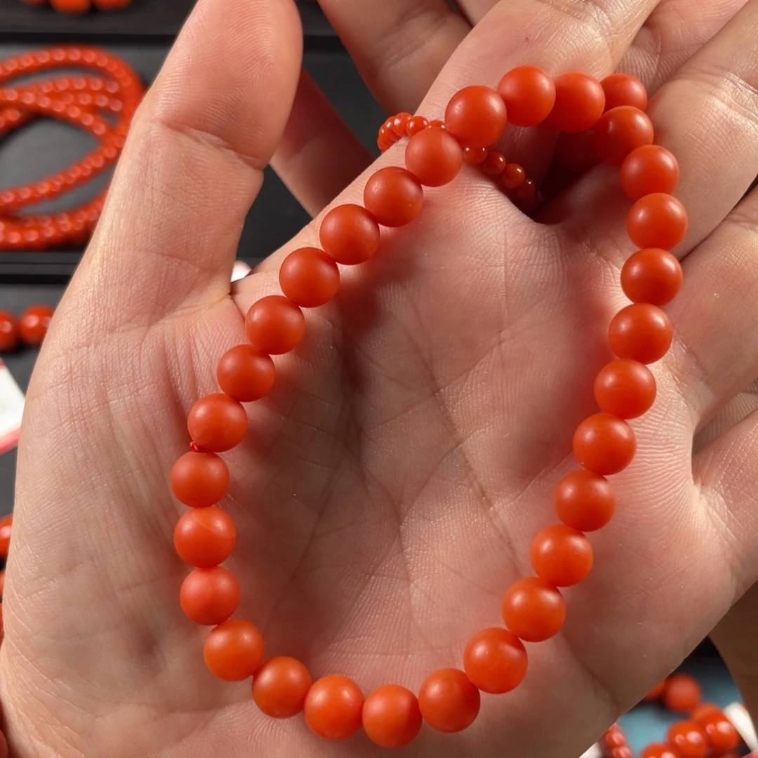 茄***菜手链未镶嵌南红玛瑙妞7