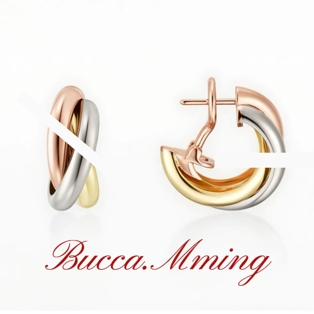 合金耳饰 Mming三色麻花耳拍-耳夹