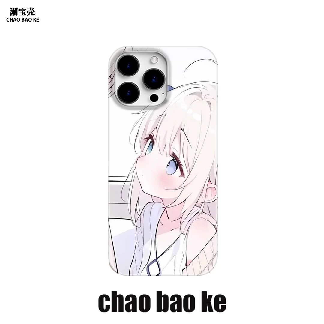 白发女孩适用于苹果16promax手机壳iphone15pro动漫个性14/13/12p