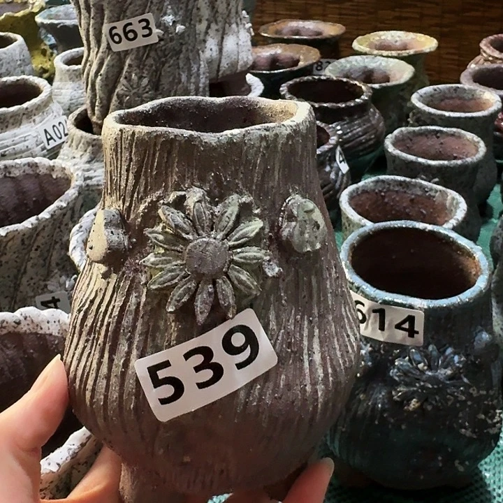 内口5高14粗陶手工