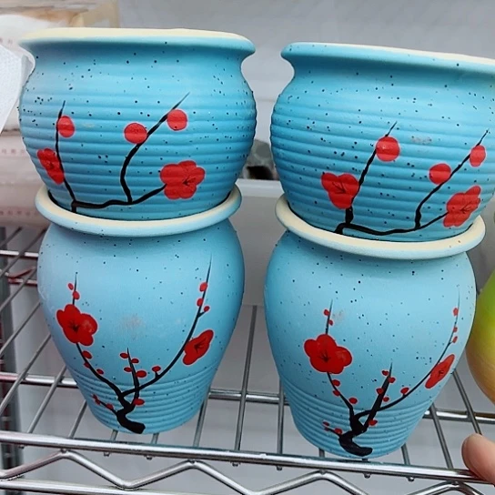 多肉绿植陶瓷花盆9.9包邮，有空