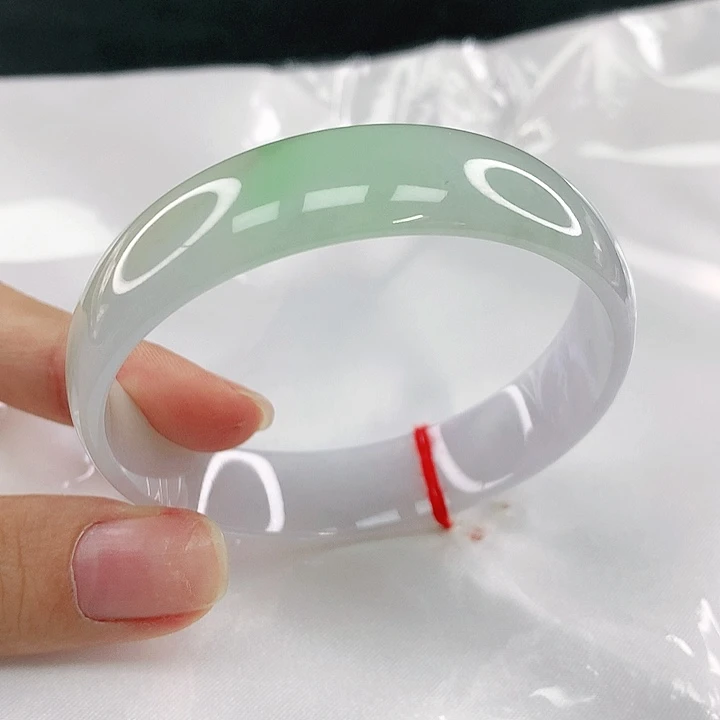 翡翠未镶嵌手镯圈54，05081