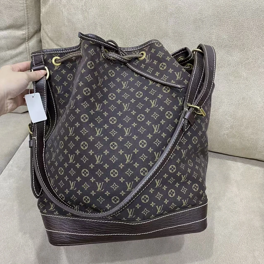 95新 LouisVuitton/路易威登 在途/LRS/丹宁抽绳水桶包
