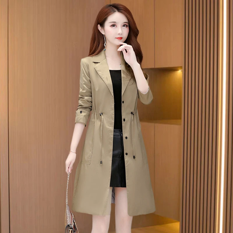 贵夫人薄款风衣外套女士春秋装2025年新款高端品牌中长款洋气妈妈