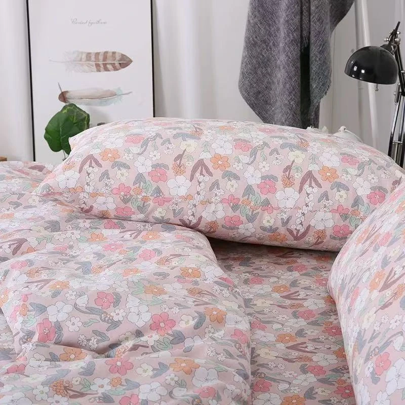 花色不挑高支高密纯棉枕套【一对】