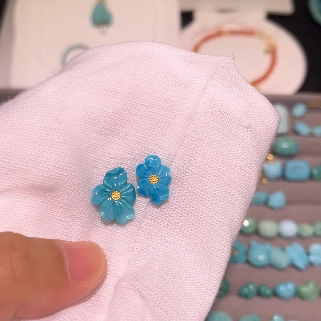 璇***绿松石未镶嵌珠宝半成品