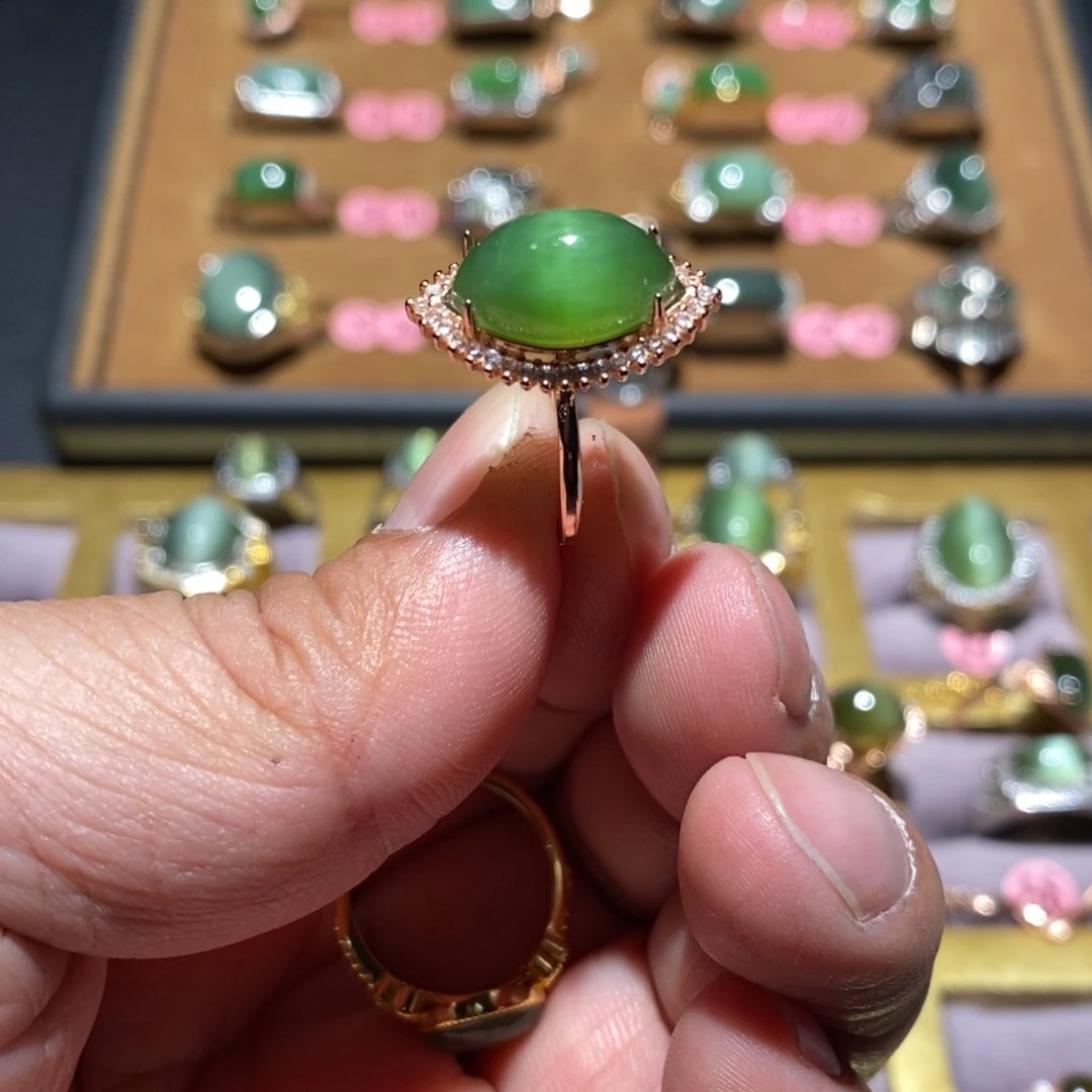 和田玉（碧玉）戒指未镶嵌德****姐