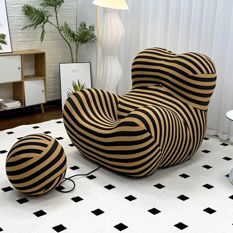 意式1人（含）-3人（不含）布艺沙发轻奢椅子沙发椅北欧阳台可爱客厅