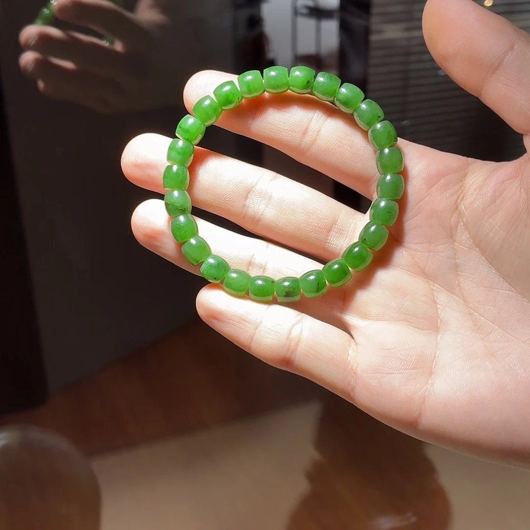 和田玉未镶嵌手链俄碧玉7/8