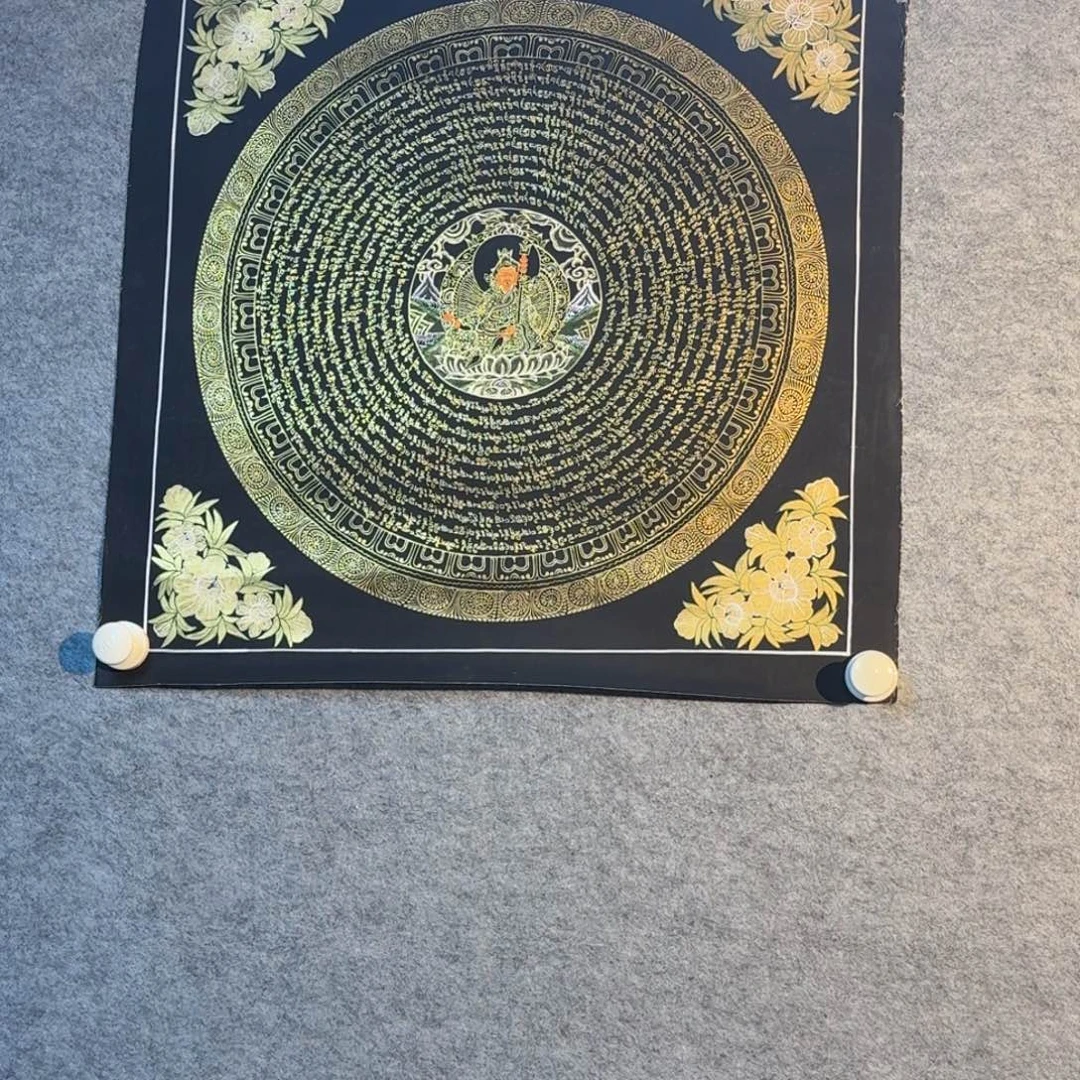 卷轴画元旦福利莲花生大士坛城50*50