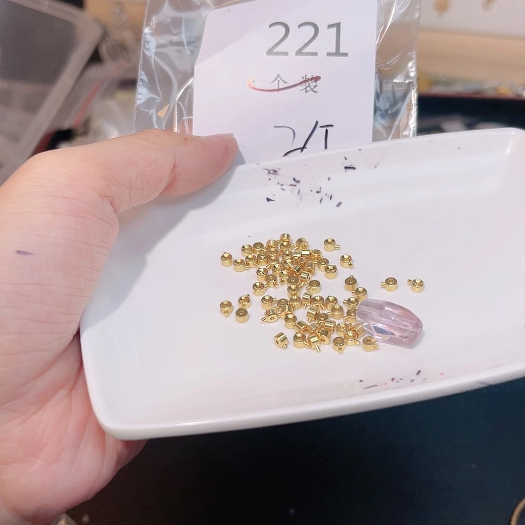 紫晶珠宝半成品银S925镀金镶嵌221