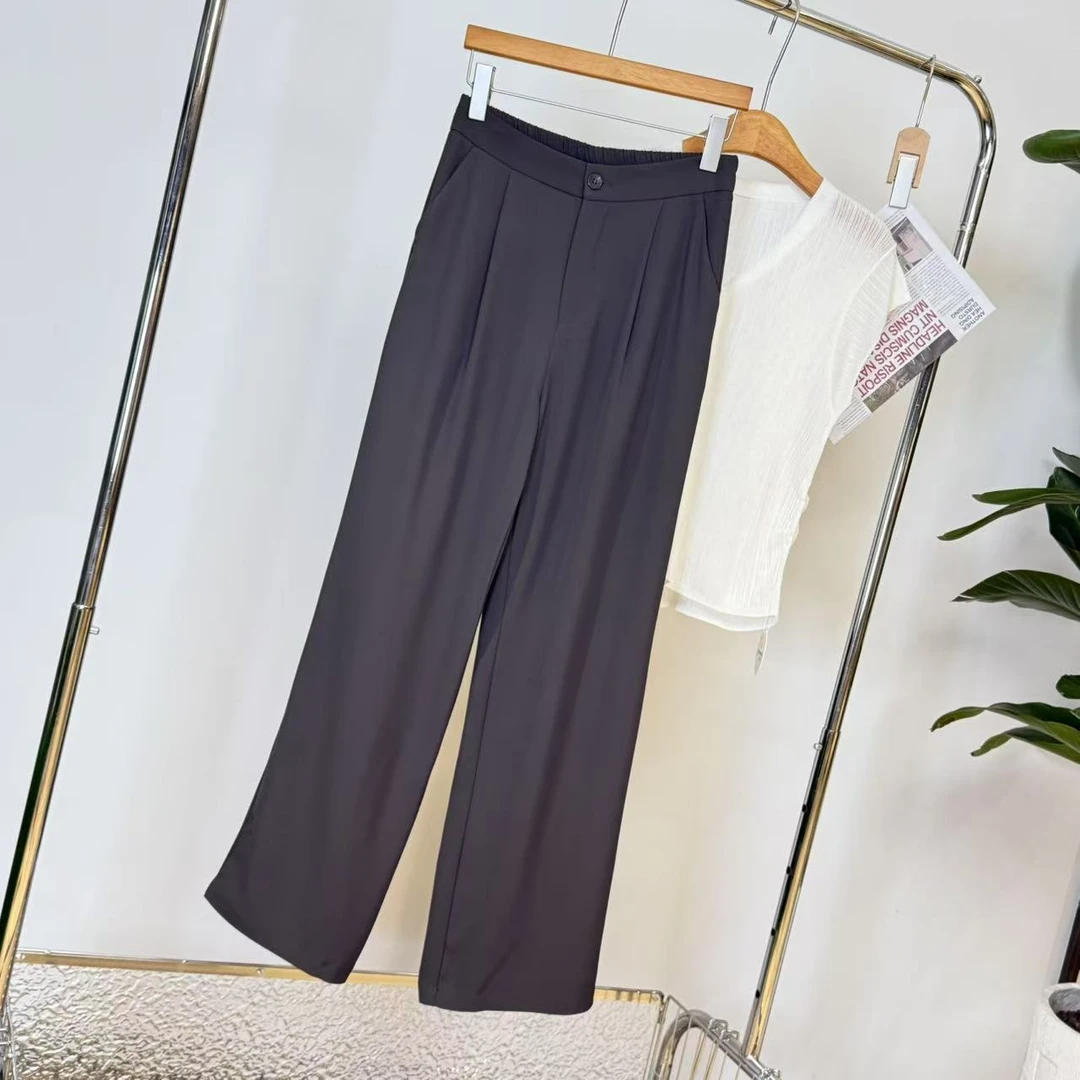 通勤松紧腰阔腿裤ZBK33123裤长99（胯大卡码往大拍）