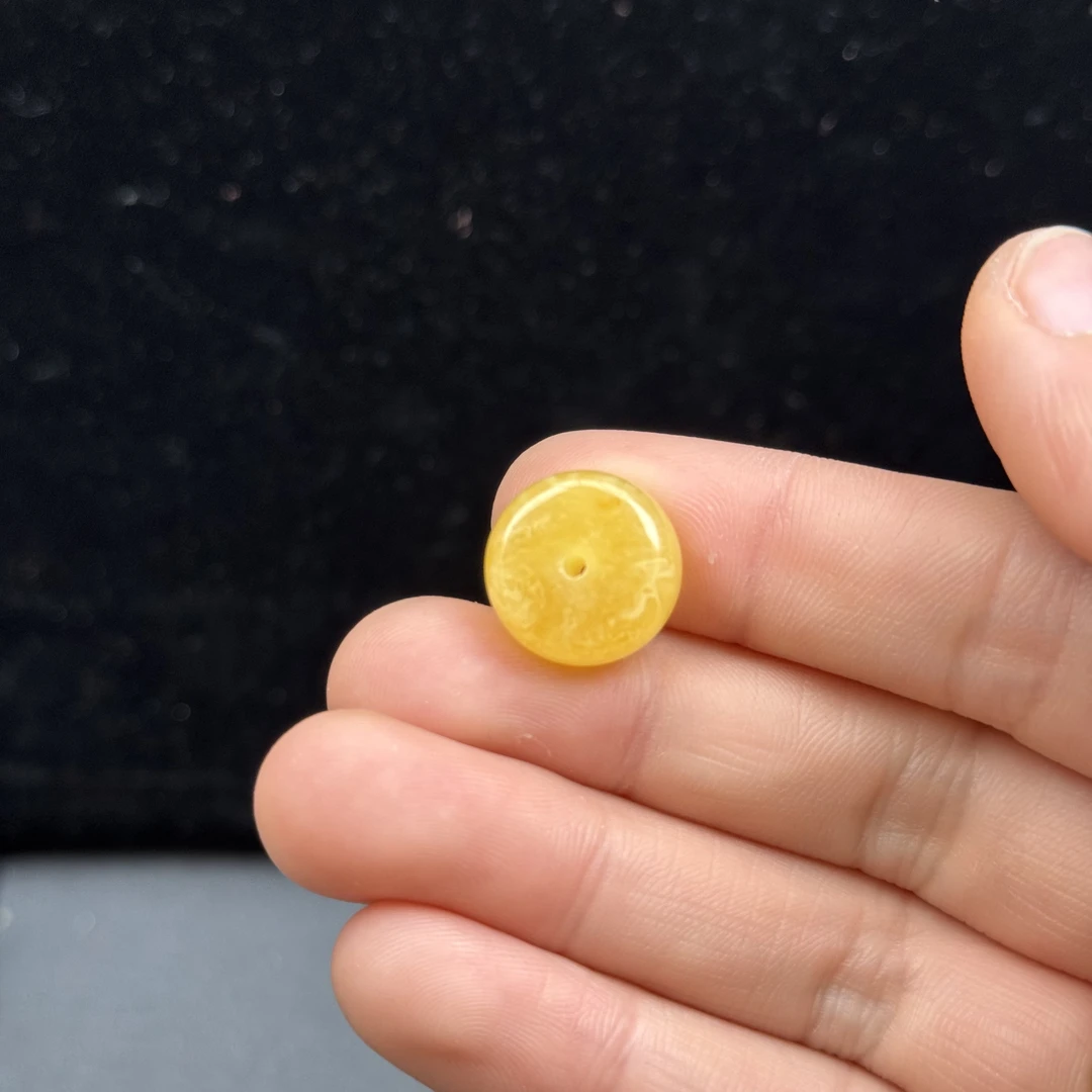 Y5399天然原矿蜜蜡 妖花墩子 15*9mm抖音基地质检发货