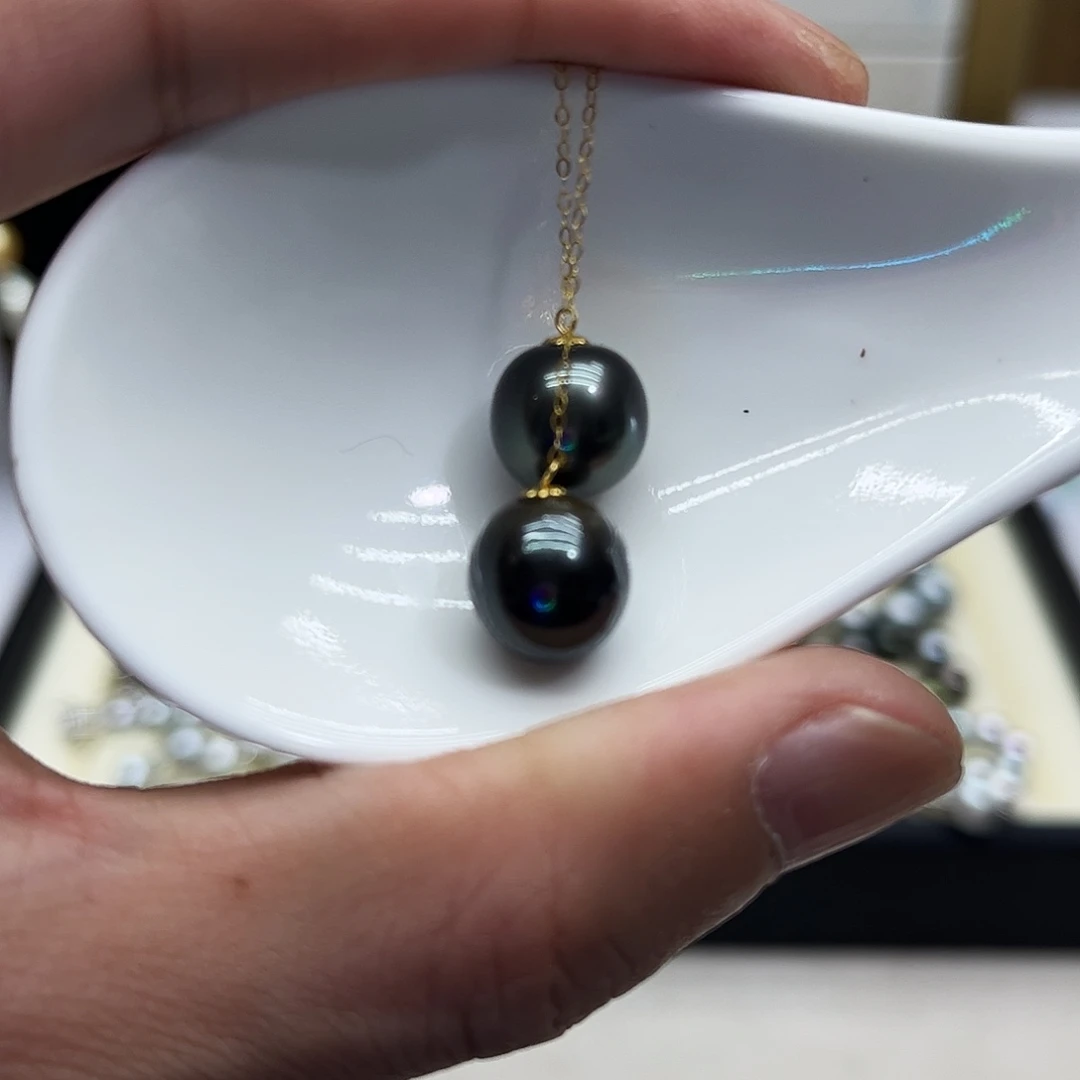 海水珍珠18K金镶嵌耳饰