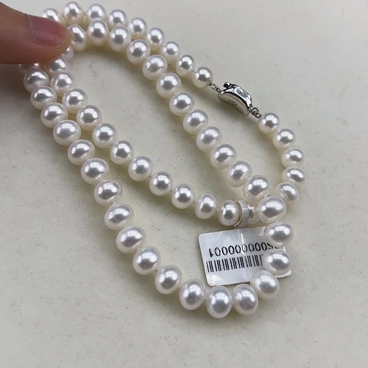 淡水珍珠银S925镶嵌颈饰➕7.8