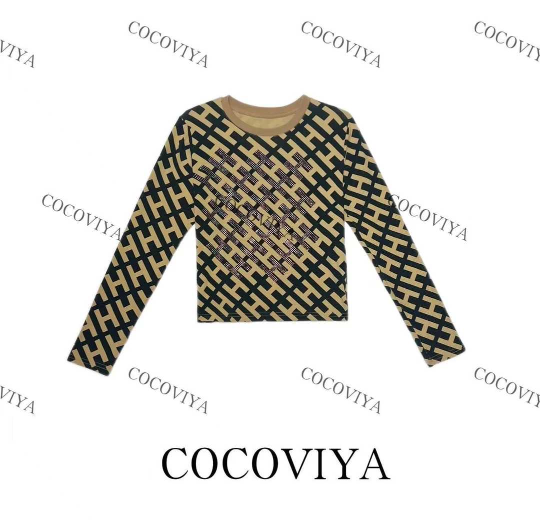 DD 2025 COCOVIYA秋冬款H字母轻奢设计款百搭时尚休闲上衣26C-879