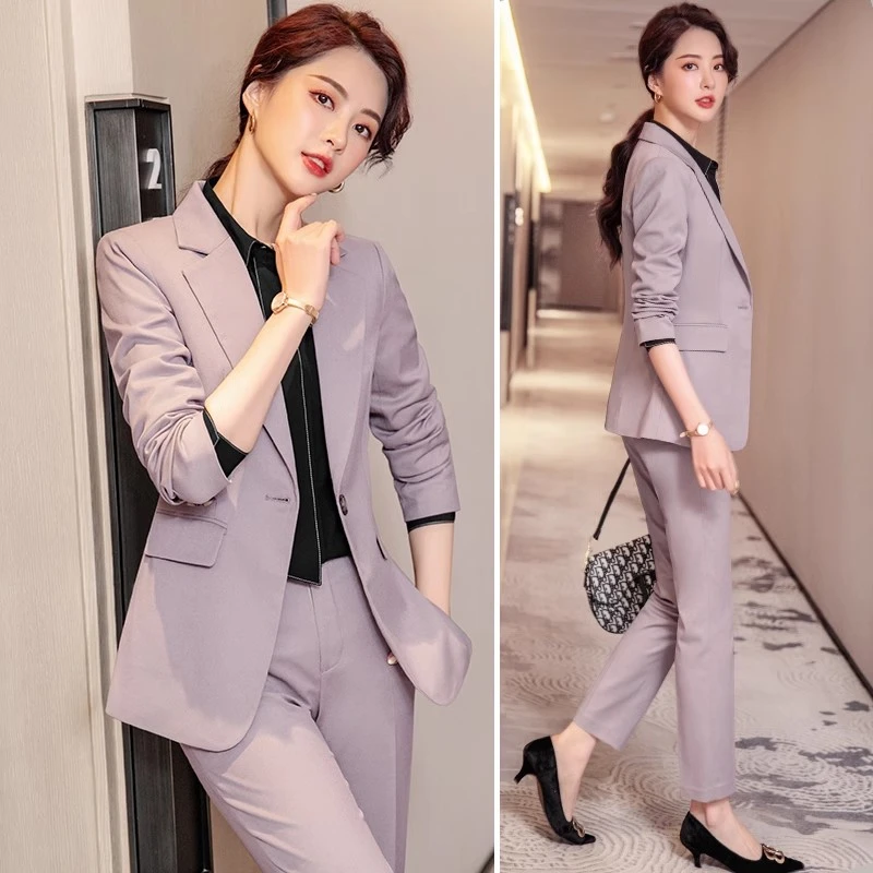 西装职场套装女装新款春秋职业正装气质女神范高端西服外套工作服
