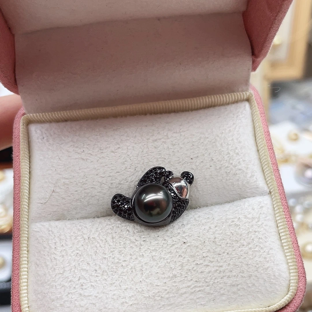 银S925镶嵌海水珍珠吊坠(不含链)A19