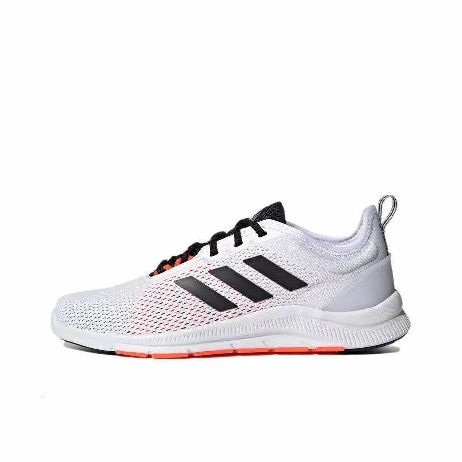 【无盒】adidas Asweetrain 训练跑步鞋 男款 白黑 FY8783