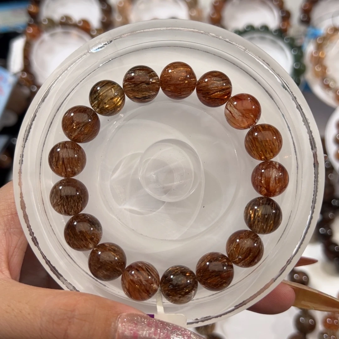 水晶手串未镶嵌黑金超七12