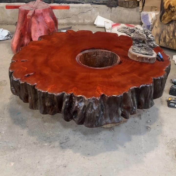沐***木木原木实木茶几炭炉
