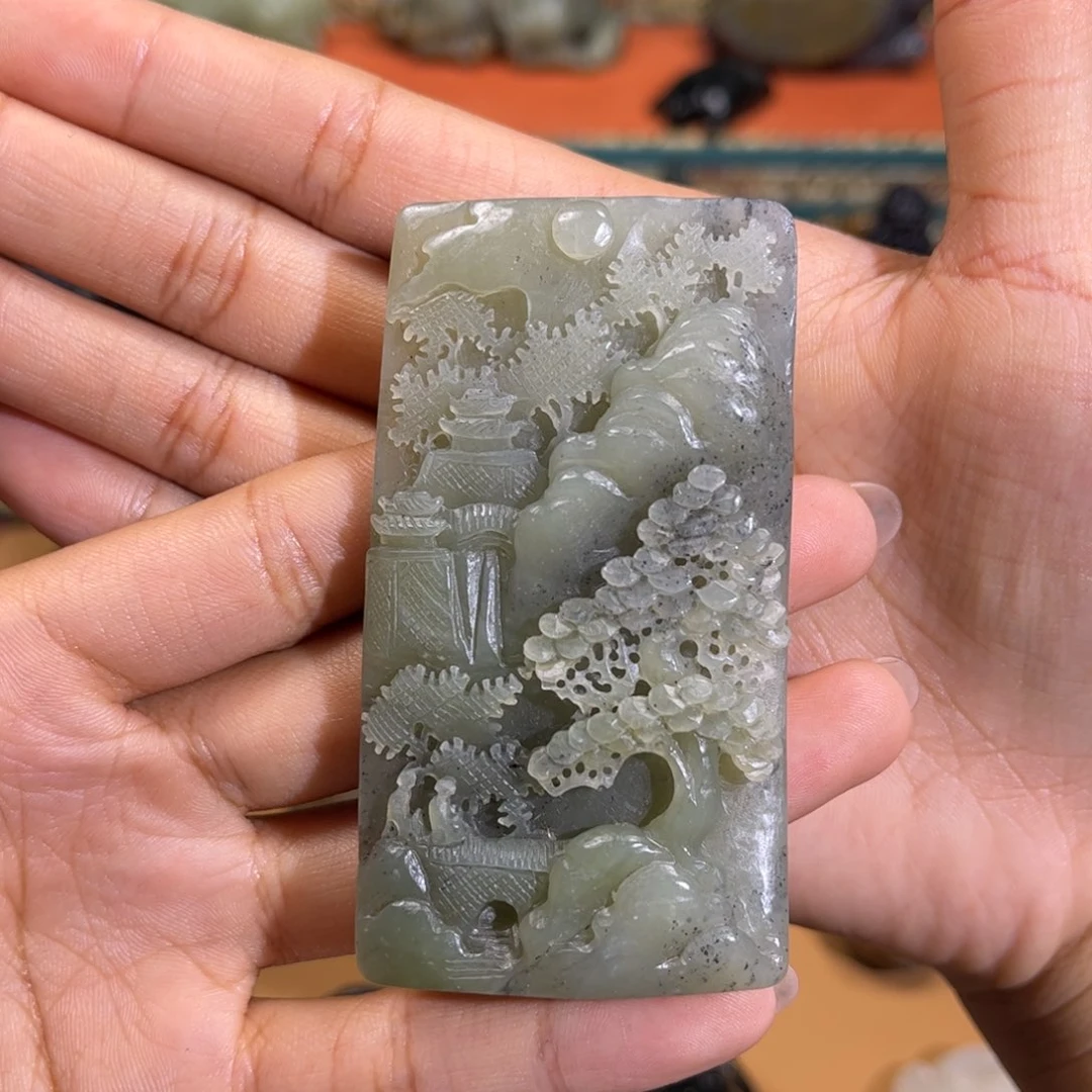 和田玉未镶嵌挂件