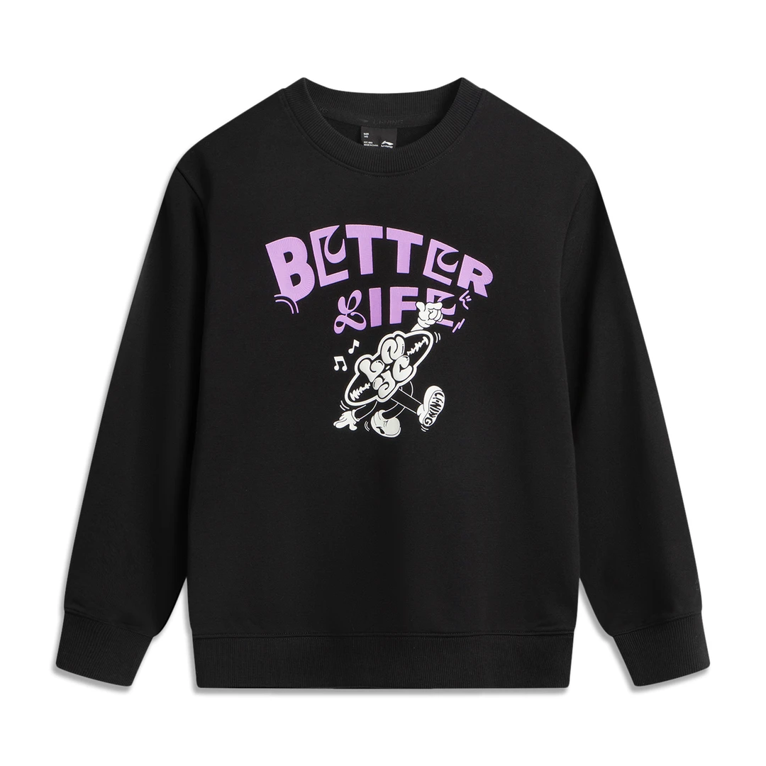 【秋季新品】李宁女大童宽松舒适百搭休闲套头卫衣YWDV136
