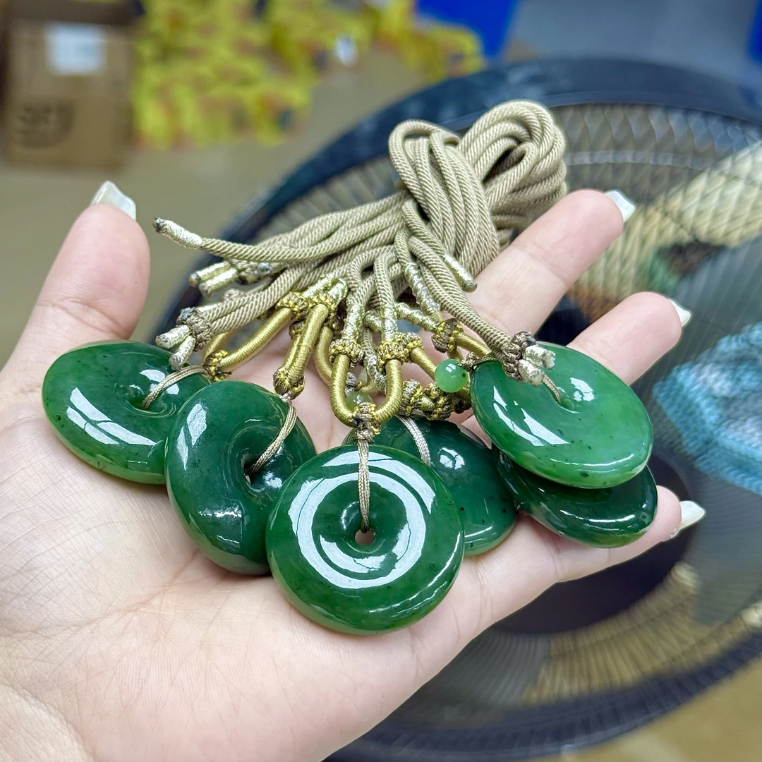 【CH】和田玉碧玉平安扣吊坠（多样性发其一）